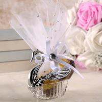 50pcsLot Sliver Swan Candy Gift Box Wedding Chocolate Cake Cookie Gift Bags Dragees Birthday Packaging Lace Party Supplies Gift