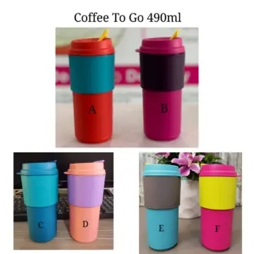 Tupperware Plastic Tumbler - 1Pc, Pink, 490Ml 