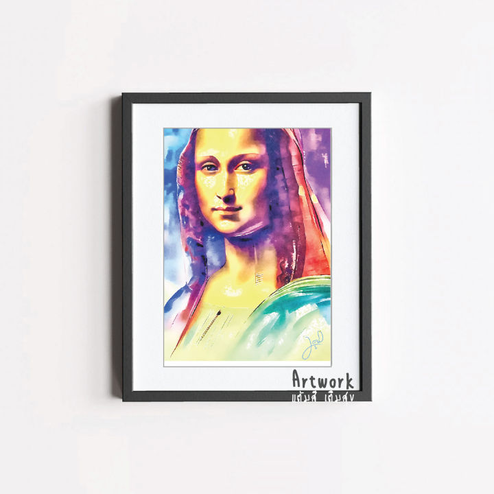 ภาพวาด-ไอดอล-id-w005-monalisa-ภาพวาดสีน้ำ-จากipad-โปรแกรม-procreate-งานปริ้นท์เลเซอร์