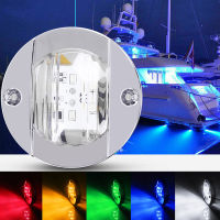 2ชิ้นรอบทะเลเรือไฟ LED ภายในดาดฟ้าขวางภูเขา IP67โคมไฟมารยาทแสงท้ายเรือนำทางสัญญาณสำหรับเรือคายัคเรือยอชท์