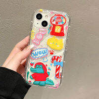 เคสโทรศัพท์แบบใสเส้นขยุกขยิกแฟชั่นใช้ได้กับ IPhone14 13 12 11 Pro Max XXS ฝาหลัง TPU นุ่มกันกระแทกที่ราบรื่น