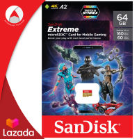 SanDisk Extreme microSDXC Card 64GB A2 Read 160MB/s Write 60 Mb/s (SDSQXA2-064G-GN6GN) เมมโมรี่ การ์ด แซนดิส ใส่ แท็บเล็ต โทรศัพท์ มือถือ สมาร์ทโฟน Andriod OPPO Action Camera กล้องแอคชั่น