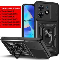 Armor Cases for Tecno Spark 10 Pro 4G 10C Case Slide Camera Lens Protect Cover for Tecno Spark 10 Pro 8 8C 6 Go 2022 2023 Funda