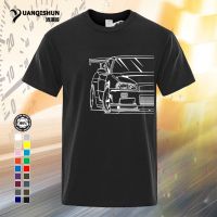 Fashion Design Japan Classic Car Skyline R34 Graphic Print Tee Shirt 16 Colors 100% Cotton Short Sleeves Tee Streetwear 0181-O