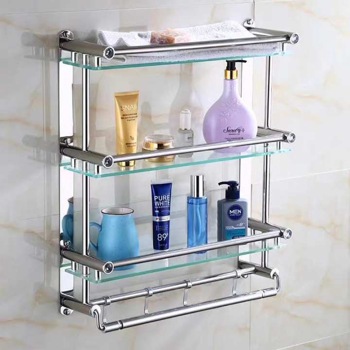 40cm single layer/bathroom shower room wall-mounted space stainless ...