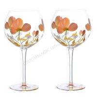 【CW】✒✒  640ml Colored Wine Glass Hand-Painted Pattern Cup Wedding Goblet Bar Drinkwar