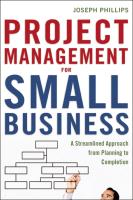หนังสืออังกฤษใหม่ Project Management for Small Business : A Streamlined Approach from Planning to Completion [Paperback]