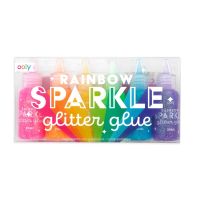 RAINBOW SPARKLE  GLITTER GLUE -SET OF 6 กาวกลิตเตอร์สีน่าร้ากกก แพคเกจเป็นขวดบีบ