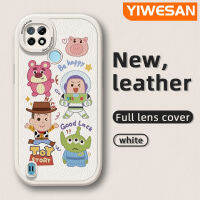 YIWESAN เคสสำหรับ Realme C21 C21Y C25Y ลายการ์ตูนตุ๊กตานักบินอวกาศใหม่ดีไซน์ใหม่โทรศัพท์ดีไซน์ด้านข้างนุ่มหนังกล้องฝาปิดเลนส์บางเคสป้องกันเคสบางกันกระแทก