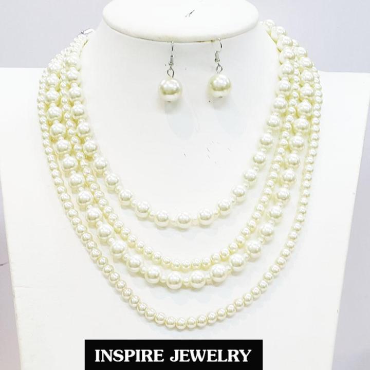 inspire-jewelry-เครื่องประดับชุดไทย-ชุดมุกตามแบบ-พร้อมต่างหู-สวยงามมาก-เหมาะกับการแต่งกายที่สวยงาม-เสื้อลูกไม้-ชุดไทย-ผ้าไหม-ผ้าไทยต่างๆ