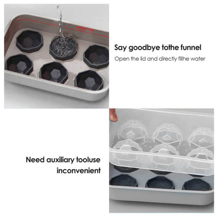 ice-ball-trays-ถาดน้ำแข็งขนาดใหญ่ทรงกลม-ice-ball-moulds-เครื่องทำน้ำแข็งทรงกลมแบบใช้ซ้ำได้พร้อมฝาปิดที่ถอดออกได้สำหรับวิสกี้-chilling-ไวน์ค็อกเทลเครื่องดื่มน้ำผลไม้