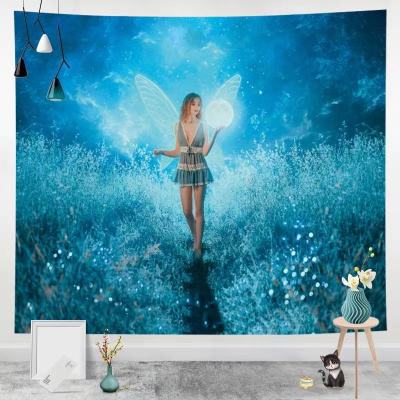 Starry sky wall hanging psychedelic scene mandala witchcraft tapestry hippie bohemian home decoration tablecloth shower curtain