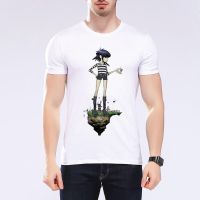 New Brand Trend Gorillaz Band Male Cartoon Harajuku Style Men Tops Rock Roll Vintage Camiseta Masculina Plus Size ENIN