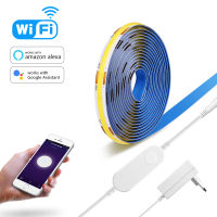 High Indensity COB LED Strip Tuya Smart Life Wifi App Control Flexible COB Neon Backlight Lamp Tape Work with Alexa, Home