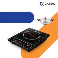 CASIKO เตาแม่เหล็กไฟฟ้า รุ่น IC 1500 พร้อมหม้อสแตนเลสฝาแก้ว 3 ลิตร กำลังไฟ 1500 วัตต์