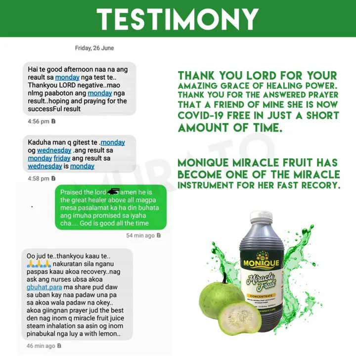 Monique Miracle Fruit Juice Concentrate 1000ml Calabash Fruit Juice COD