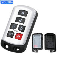 YOUBBA หลังการขาย271451-569 HYQ14ADR 6ปุ่มสมาร์ทกรณีเชลล์กุญแจรีโมท Fob สำหรับ Toyota Sienna Van 2011-2020 Uncut Blade