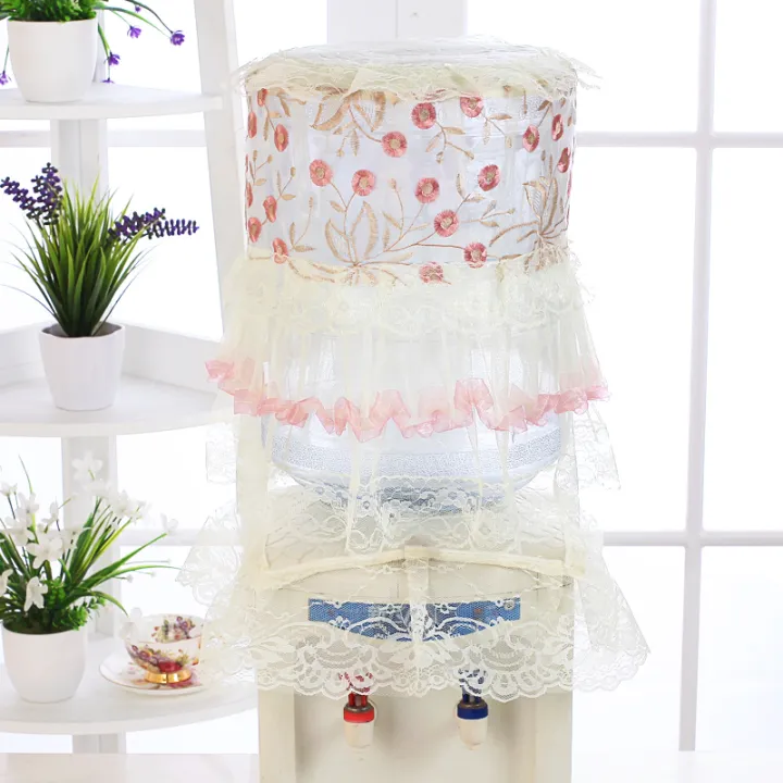 Water dispenser cover mineral water bucket set lace fabric household
