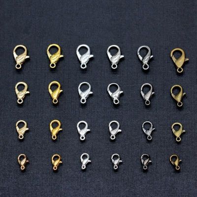 10mm12mm14mm16mm Plated Fashion Lobster Clasp Hooks Jewelry Findings Alloy Beads For Jewelry Making Chain DIY Necklace Bracelet