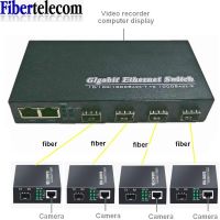 Convergent networking Gigabit Ethernet switch Fiber Optical Media Converter 4 SFP 2 RJ45 and 1 SFP 1 RJ45 10/100/1000M