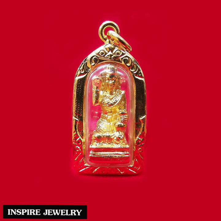 inspire-jewelry-จี้นางกวัก-เลี่ยมทอง-ขอโชคลาภ-มั่งมี-ศรีสุข-ลาภผลพูลทวี-ให้ร่ำรวยเงินทอง-ค้าขายร่ำรวย-เงินทองไหลมาเทมา-ขนาด-1-7-x-3-cm