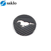 (Ssklo) ใช้ได้กับ Ford Mustang,คาร์บอนไฟเบอร์อุปกรณ์ปรับแต่งภายในรถพวงมาลัยสติกเกอร์รูปม้าฉลุลาย