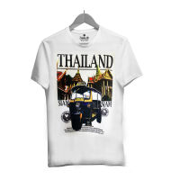 เสื้อยืดคอกลมเสื้อยืดราคาถูก เสื้อยืดลายไทย Tuk Tuk Thailand#4 M140 S-5XL