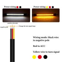 ไฟท้ายเบรครถจักรยานยนต์ LED Extended Saddlebag Side Marker Light Motorcycle Light Bar White And Yellow Two-Color Suspension