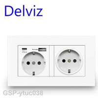 2023ytuc038 Delviz ซ็อกเก็ต USB ติดผนังคุณภาพแผงพลาสติก5V 2100mA กับ Ports146MMx86MM Usb มาตรฐานประเภท C เต้าเสียบ