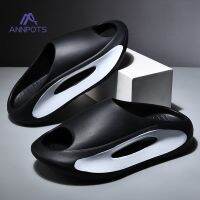 【CC】☼❡  New Mens Beach Slippers 2023 Luxury Soft EVA Hollow Sandals Platform Shoes Zapatos Hombre