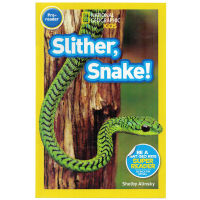 Original English Picture Book National Geographic Children pre readers: slither, snake National Geographic graded reading elementary English Enlightenment picture book for young children