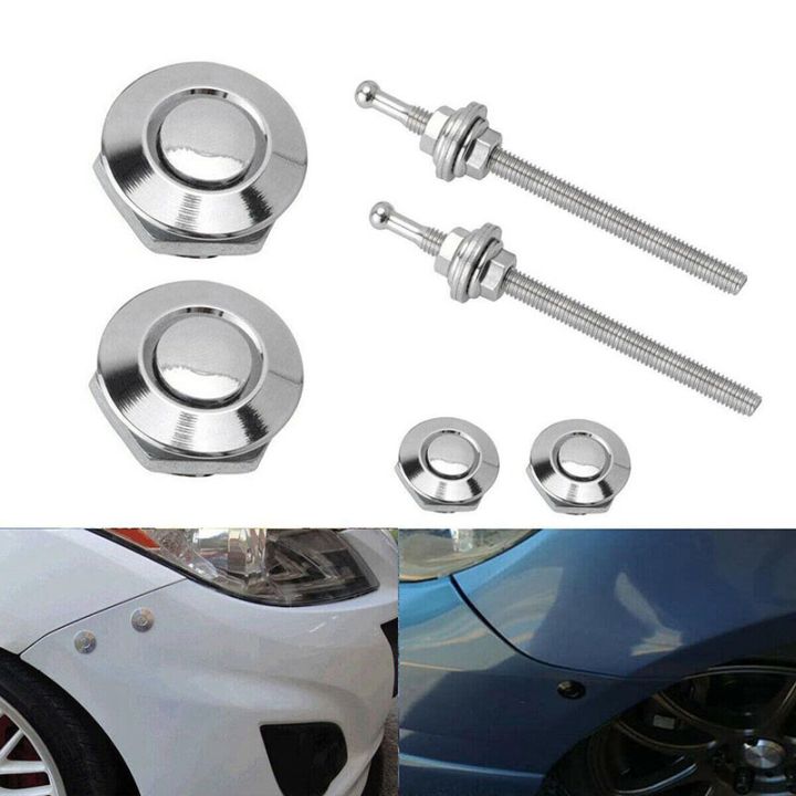 Long Push Button Quick Release Hood Pins Bonnet Lock Clip Latch Bumper Kit Lazada 