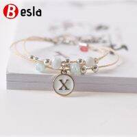 COD SDGREYRTYT Christmas Gift Ideas Original Ceramic Jewelry Simple Letter Bracelets BESLA