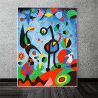 ภาพวาดผ้าใบนามธรรมของการทำสำเนางานศิลปะที่มีชื่อเสียงของ Joan Miro: 1925สวนสำหรับตกแต่งผนังบ้าน