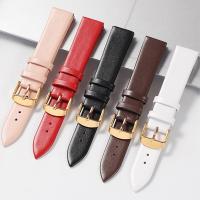 ¤✖ Watch accessories 10mm-22mm leather watch band new Pink red watch band crocodile leather needle chain for DW Daniel Wellington