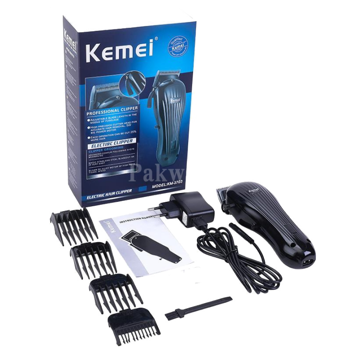 ใหม่ล่าสุด-kemei-clipper-km3703-km-3703-แบตตาเลียนตัดผม-ปัตตาเลียนตัดผม-แบบชาร์จไฟ-ไร้สาย-สามารถ-เสียบใช้งานได้-แบตเตอรี่