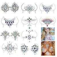 hot！【DT】❆✎  New Chest Resin Sticker Bar Music Rhinestone Stickers Decoration