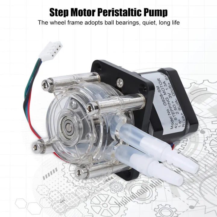 มอเตอร์สเต็ปเปอร์42ขนาดใหญ่ปั๊มรีดท่อติดตั้งอย่างรวดเร็วปั๊มรีดท่อ6-4มม-id-9-6mm-od
