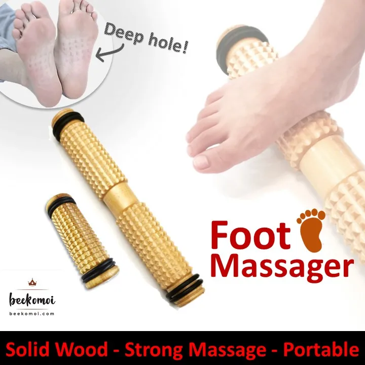 Foot Reflexology Massage Solid Wood Foot Pain Stress Relief Therapy Leg