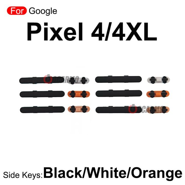 สำหรับ-google-pixel-4-xl-ปุ่มแป้นสัมผัส4xl-ข้างปริมาณปุ่มเปิดปิดส่วนเปลี่ยนปุ่มใช้สำหรับโทรศัพท์ขาวดำส้ม