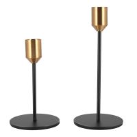 2Pcs European Gold Candle Holders Metal Candlestick Wedding Luxury Table Romantic Decorations New Year Bar Party Decoration Candlestick