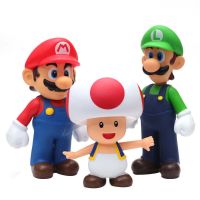 ชุดสะสมการ์ตูน PVC MQSDL โมเดลเคลื่อนไหวของตกแต่งเดสก์ท็อปเห็ด Super Mario Bros. ของเล่นโมเดลหุ่นแอคชั่นหุ่นของเล่น