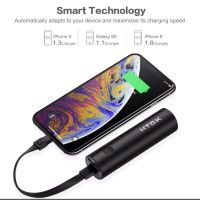 ไฟฉายพร้อมแบบพกพา POWER BANK 5000 Mah. HTGK Portable Charger 5000mAh Power Bank with Flashlight (Black)  (2365)