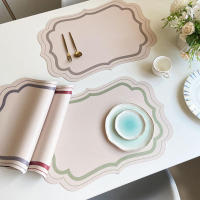 Art Insulation Mat Light Luxury Northern Europe Household Senior Tableware Mat Originality Leather Meal Mat