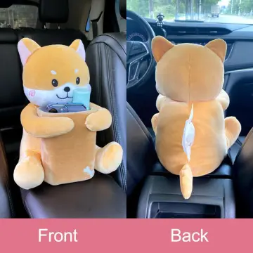 2 in 1 Plush Car Tissue Box Trash Can