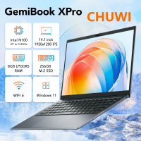 CHUWI ใหม่อัพเกรด GemiBook XPro แล็ปท็อปอินเทลโปรเซสเซอร์ Alder Lak-N N100,Quad Core,10nm, 14.1นิ้ว,8G + 256G,คุ้มค่า,ถอดรหัส4K,ทัชแพดขนาดใหญ่,ทันสมัย,สมุดบันทึกไมโครโฟนคู่ธุรกิจสำนักงานนักเรียนแป้นพิมพ์ขนาดเต็ม