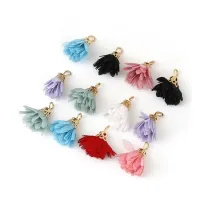 【YF】⊙☒  10PCS 18mm Fashion Fabric Tassel for Earring Necklace Jewelry Making Findings