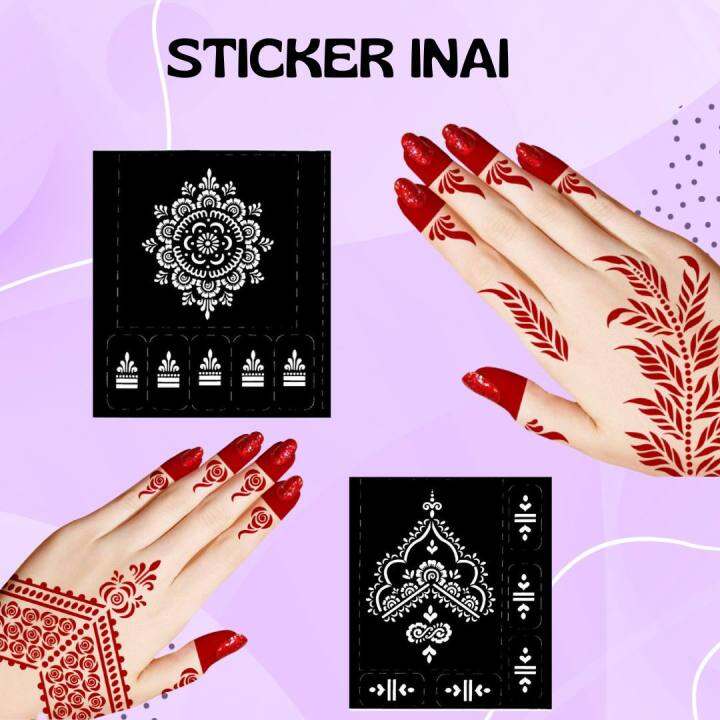 STENCIL HENNA / STICKER HENNA (READY STOCK) A/B Lazada