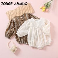 【DT】hot！ 2022 Korean Baby Wear Bodysuit Sleeves Round Collar Jumpsuit Children Birthday E3000