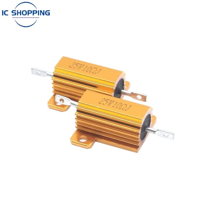 lz-2pcs-25w-rx24-aluminum-power-metal-shell-case-wirewound-resistor-0-1-100k-1r-10r-100r-4-7k-5-1k-10k-15k-20k-22k-30k-50k-75k-ohm